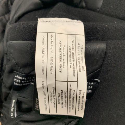 THE KOOPLES Size L Black Wool Leather Trim Toggle Closure Coat