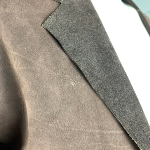 MARNI Size 4 Brown Suede Open Front Coat