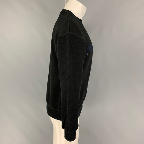 JW ANDERSON Size S Black Navy Embroidery Cotton Crew-Neck Pullover