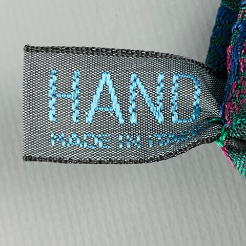 FENDI Cravate en soie Paisley vert violet