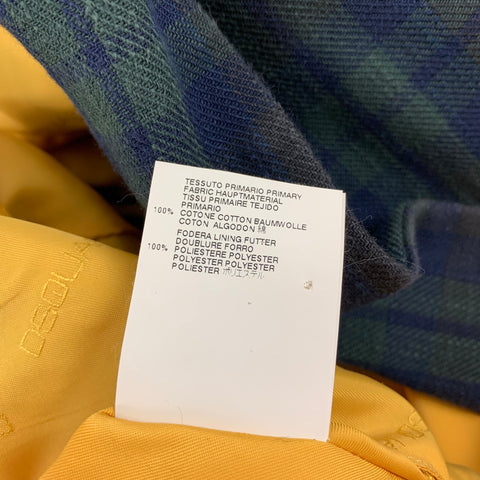 DSQUARED2 Taille 36 Manteau de sport en coton à carreaux Blackwatch vert marine