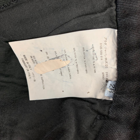 PRADA Size 2 Black Cotton Blend Side Zipper Shorts