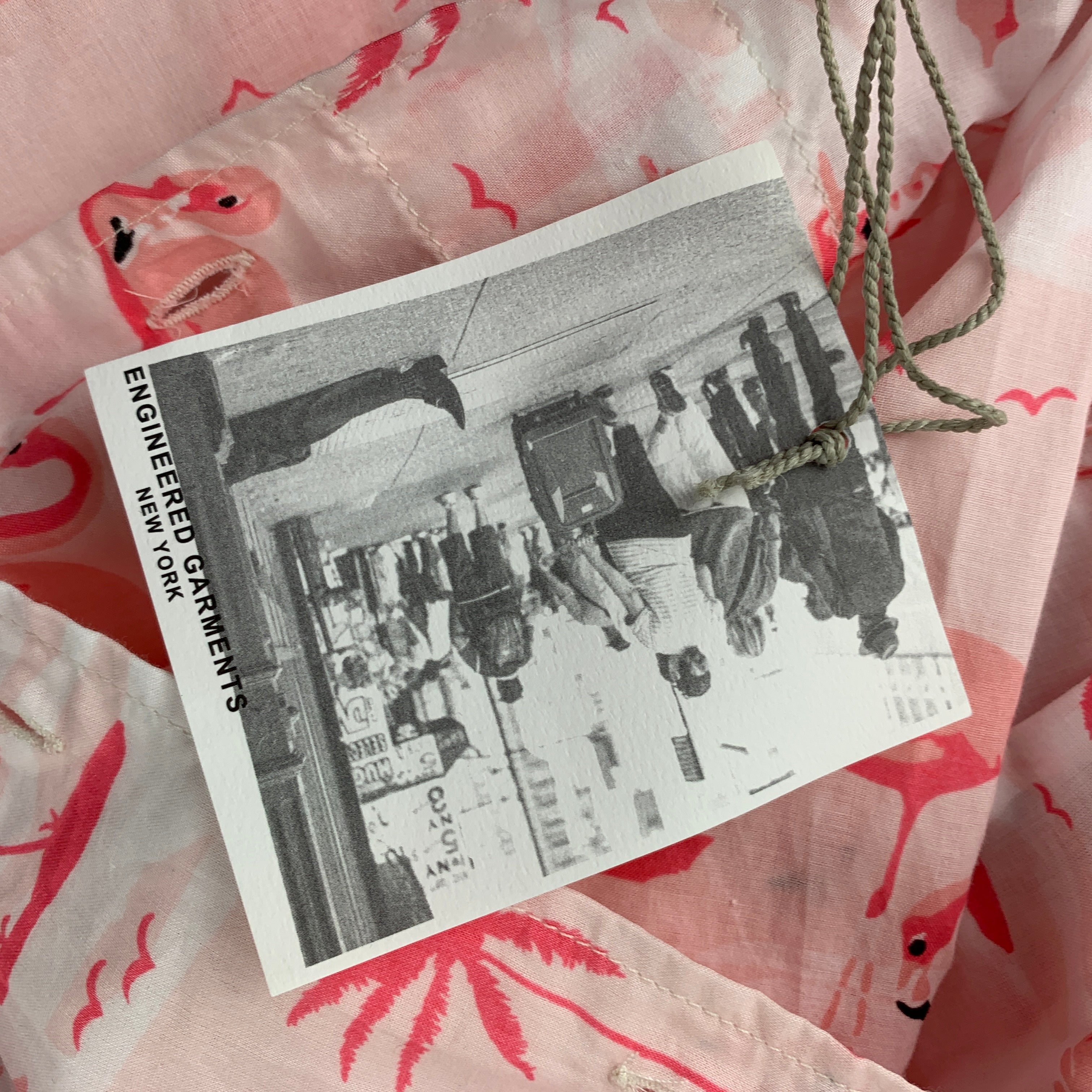 シャツ ENGINEERED GARMENTS 18ss Shirt Flamingo ENGINEERED GARMENTS Size M Pink & White Flamingo Print Cotton Camp