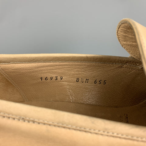 GRAVATI for WILKES BASHFORD Size 8.5 Natural Leather Penny Loafers