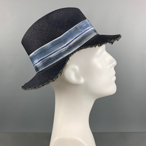 FILUHATS Size M Navy Woven Straw Hats