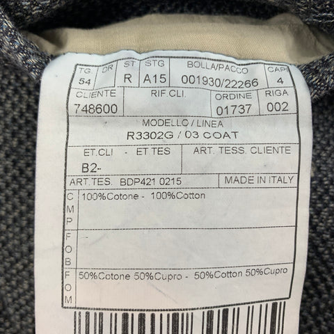 BOGLIOLI Size 44 Gray Textured Cotton Notch Lapel Sport Coat