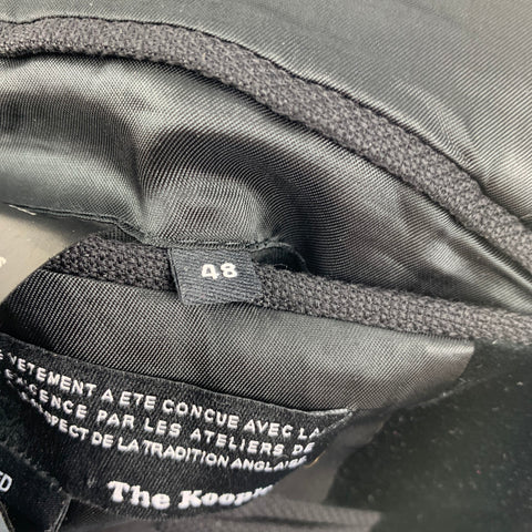 THE KOOPLES Size 38 Black Woven Wool Tuxedo Sport Coat