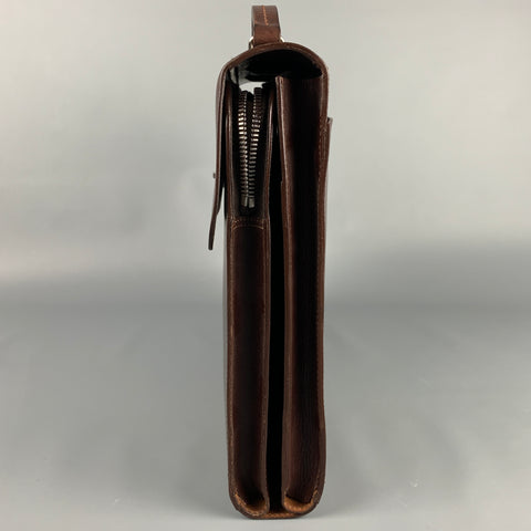 RALPH LAUREN Brown Bifold Leather Briefcase