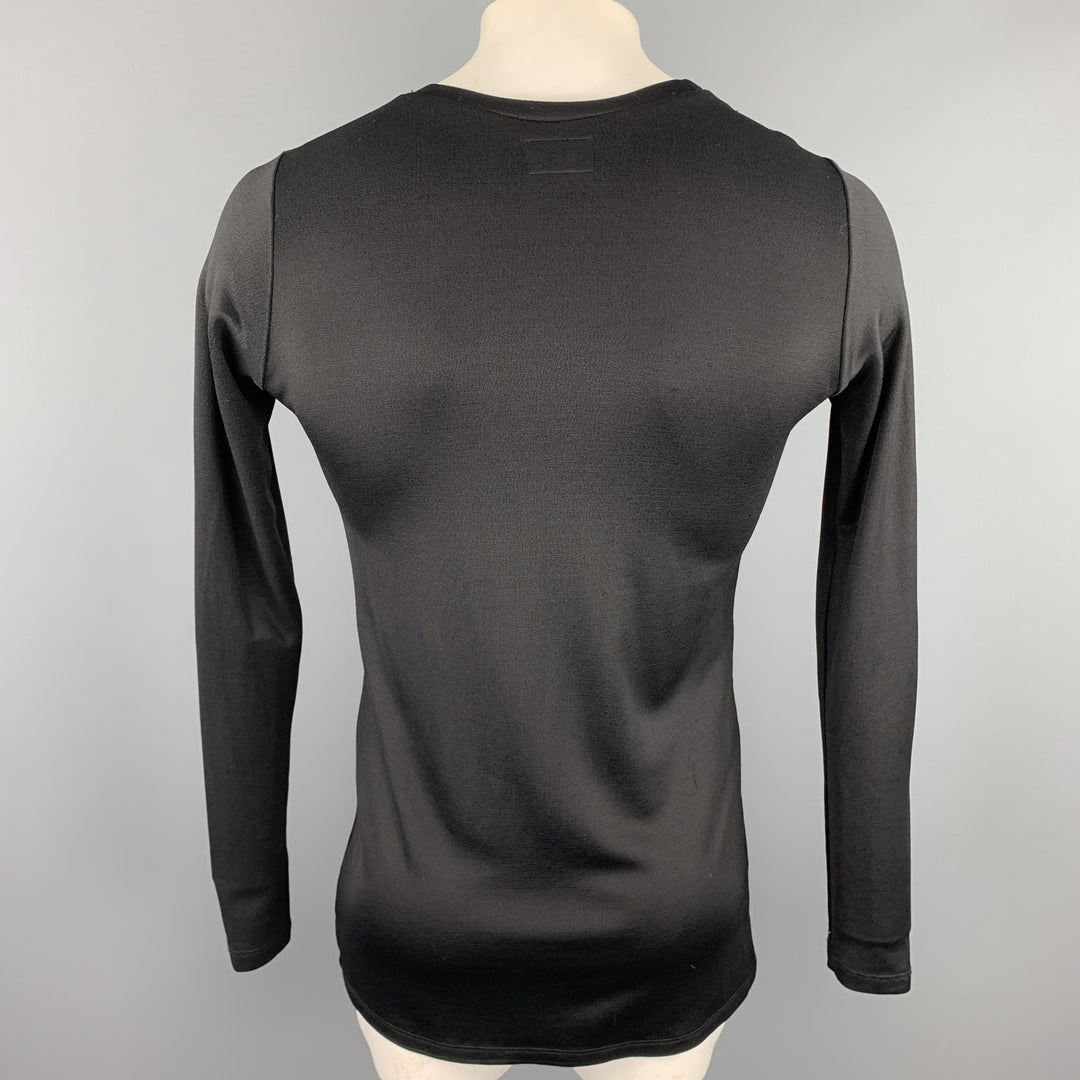 JUDSON HARMON Size L Black Poliammide Crew-Neck Long Sleeve T-shirt