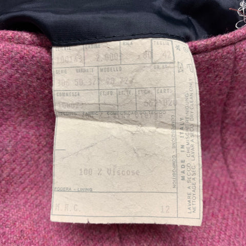 FACONNABLE Size 8 Purple Raspberry Wool Single Breasted Jacket