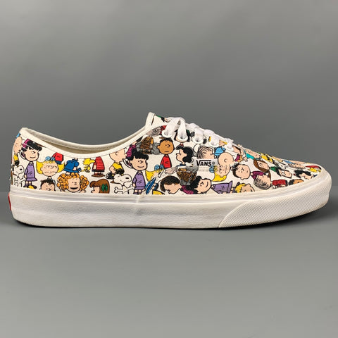 VANS x Peanuts Size 12 Multi-Color Print Canvas Sneakers