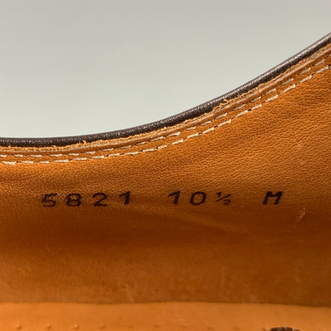 SAKS FIFTH AVENUE Taille 10,5 Chaussures à lacets en cuir marron à bout droit