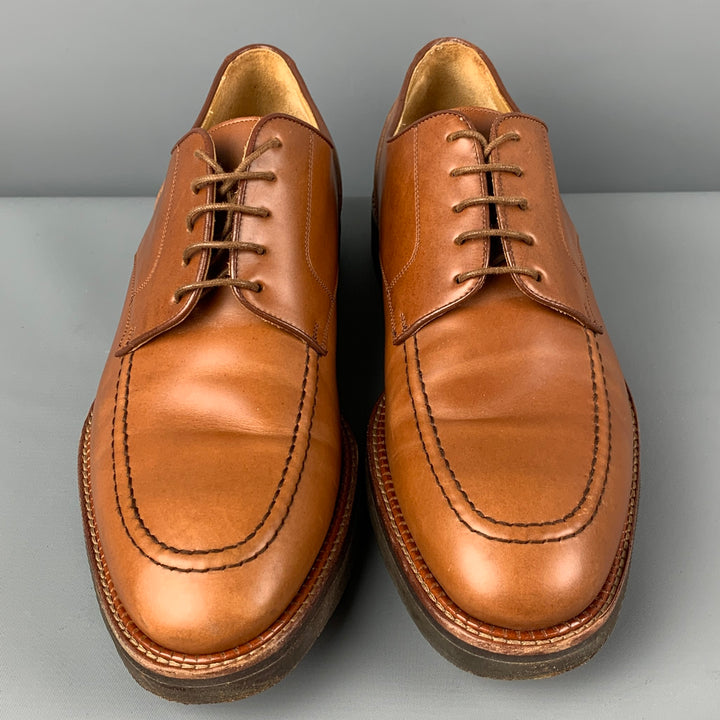 RALPH LAUREN Size 10.5 Tan Leather Lace Up Raimy Shoes