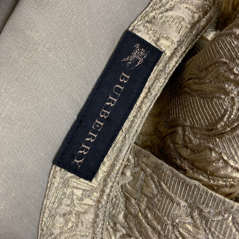BURBERRY Size 2 Gold Wool Blend Textured Sleeveless Cocktail Dress