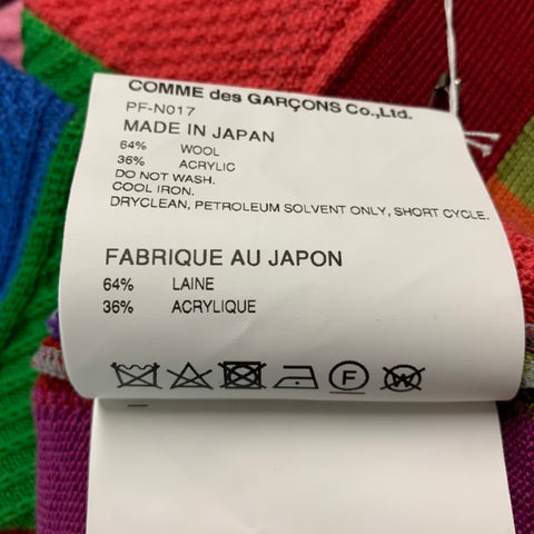 COMME des GARCONS HOMME PLUS Jersey acrílico de lana con parche multicolor talla M