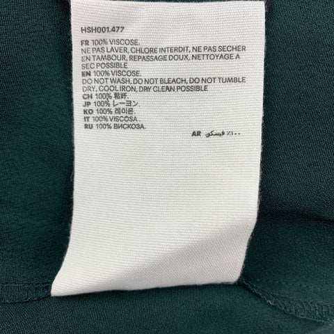 AMI by ALEXANDRE MATTIUSSI Size S Forest Green Viscose Long Sleeve Shirt
