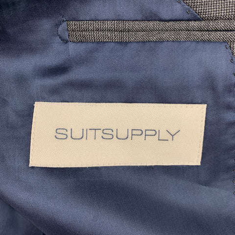 SUITSUPPLY Size XS Grey Glenplaid Wool Notch Lapel Suit