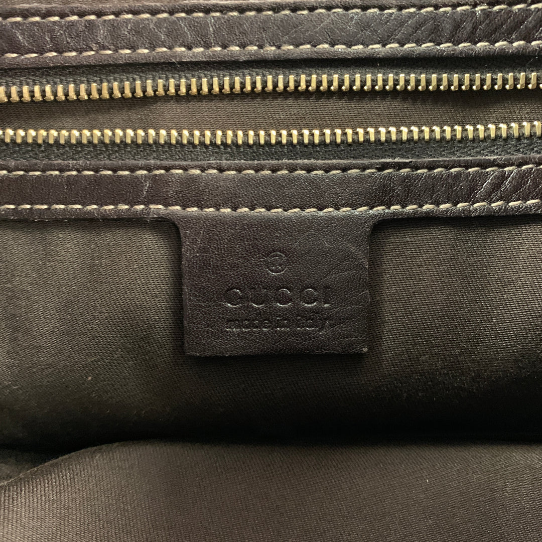 GUCCI Sac à main Hobo 85e anniversaire en toile monogramme beige et marron