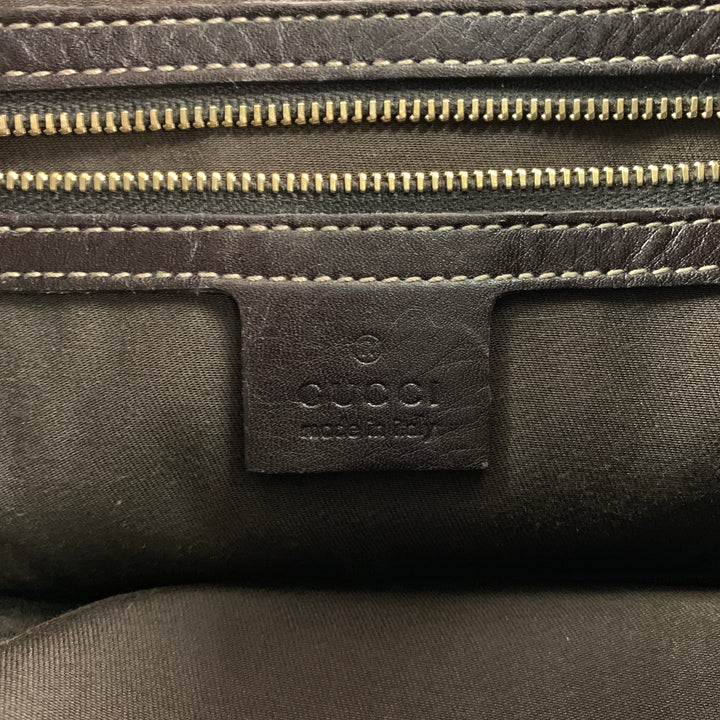 GUCCI Sac à main Hobo 85e anniversaire en toile monogramme beige et marron