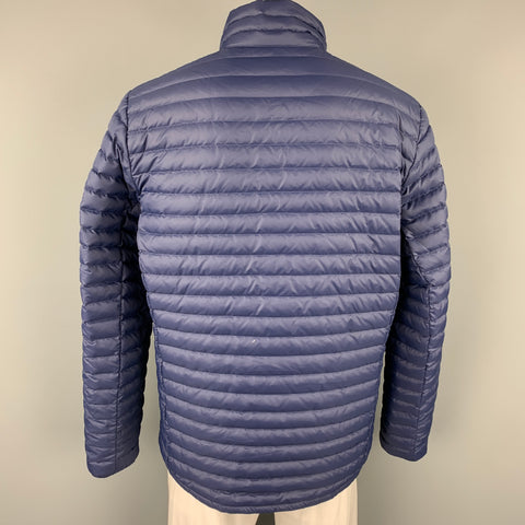 KJUS Size XXL Navy Quilted Goose Down Polyamide Zip Up Jacket
