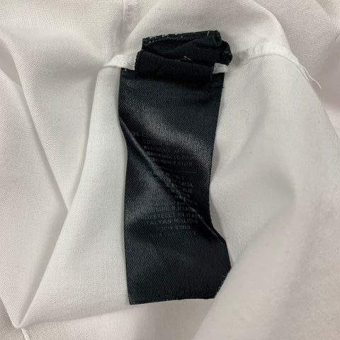 TOM FORD Size M White Cotton Tuxedo Long Sleeve Shirt