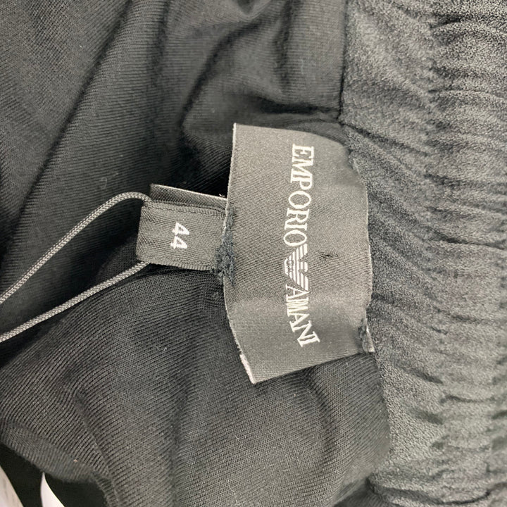EMPORIO ARMANI Taille 8 Short à cordon de serrage en polyester pailleté noir