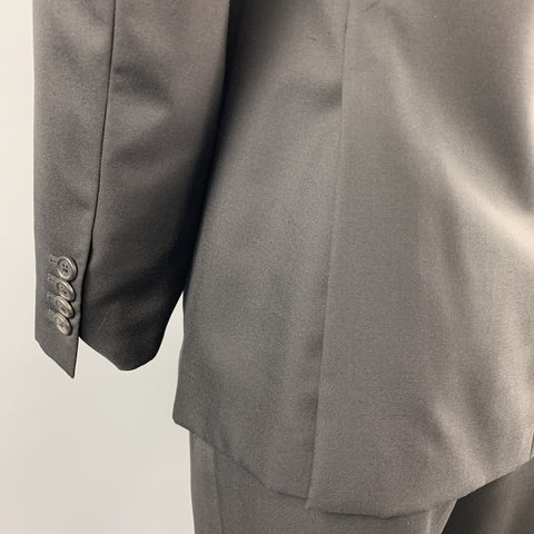 PRADA 40 Regular Black Wool / Silk Notch Lapel Suit