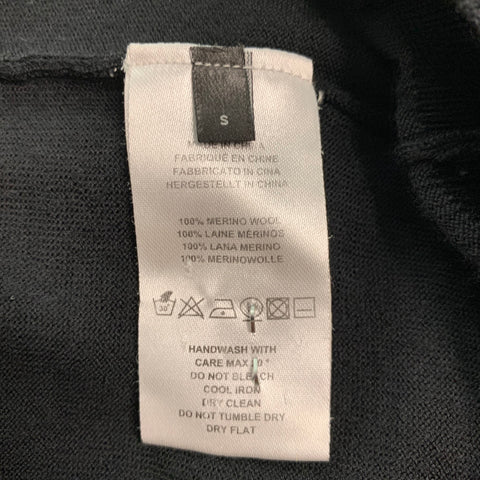 PAUL SMITH Size S Black Merino Wool Zip Up Pullover