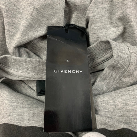 GIVENCHY Size S Grey Black Graphic Cotton T-shirt