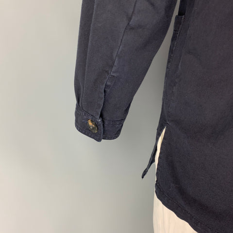 8 by YOOX  Size L Navy Cotton Single Breasted Sport Coat