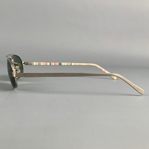 Vintage PAUL SMITH Silver Stripe Metal Sunglasses