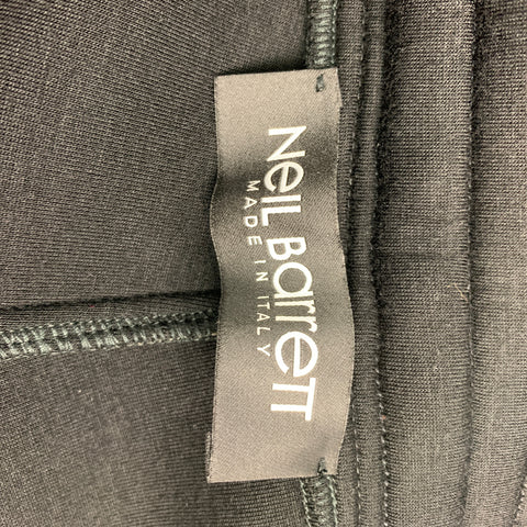 NEIL BARRETT Size XL Black White Stripe Viscose Casual Pants