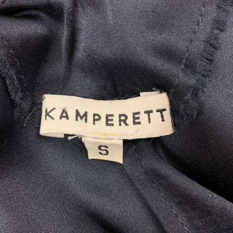 KAMPERETT Size S Navy Silk Spaghetti Straps Dress