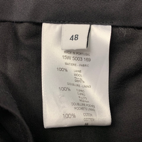 GIVENCHY Size 32 Black & Red Vertical Stripe Wool Zip Fly Dress Pants