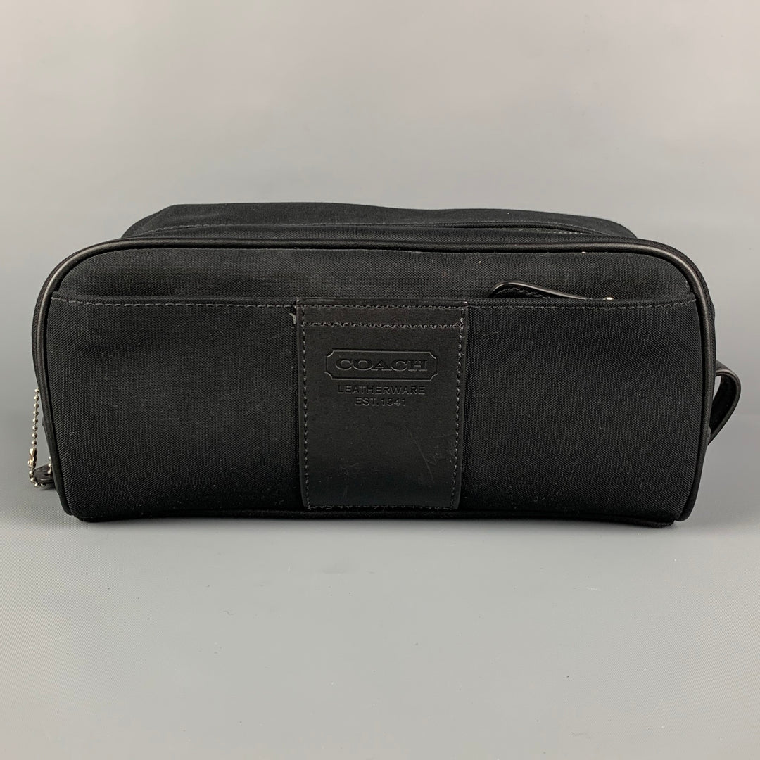 coach toiletry travel bag COACH Size One Size Black Canvas Toiletry Bag