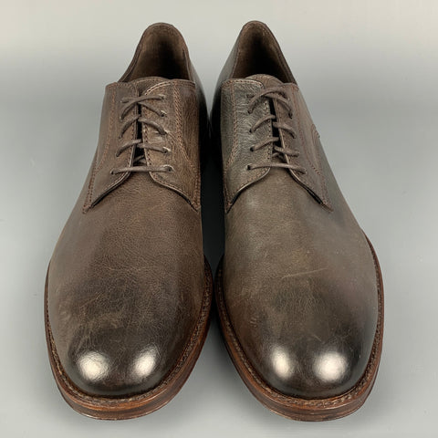 ANTONIO MAURIZI Taille 10 Chaussures à lacets en cuir marron
