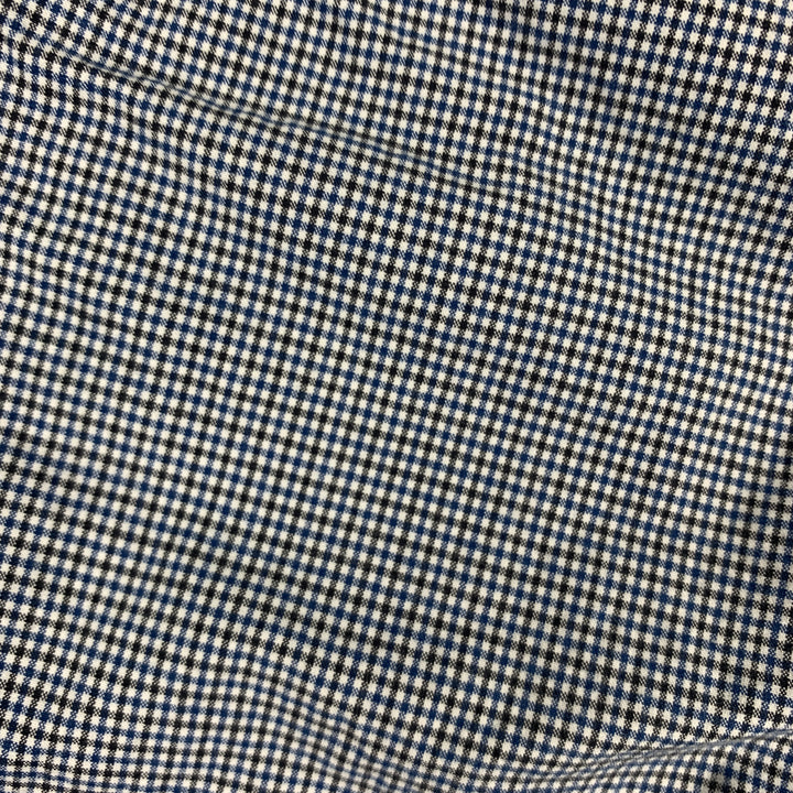 MR. TURK Size 28 Blue Checkered Cotton Zip Fly Shorts