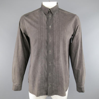 FORME 3’3204322896  Size S Charcoal Washed Dyed Cotton Long Sleeve Shirt