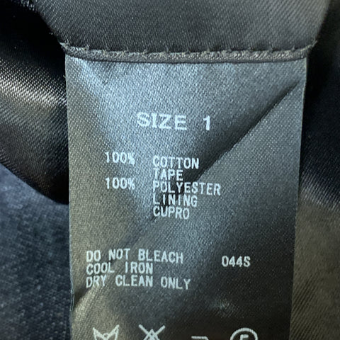 KNOTT Size 36 Indigo Cotton Blend Notch Lapel Sport Coat