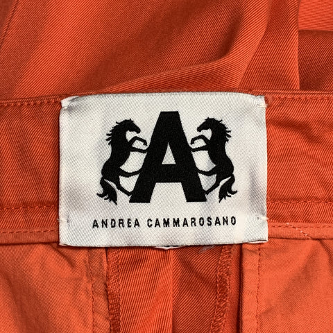 ANDREA CAMMAROSANO Size 32 x 31 Orange Cotton Casual Pants