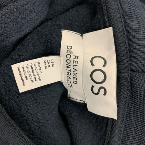 COS Size M Navy Cotton Hoodie Sweatshirt