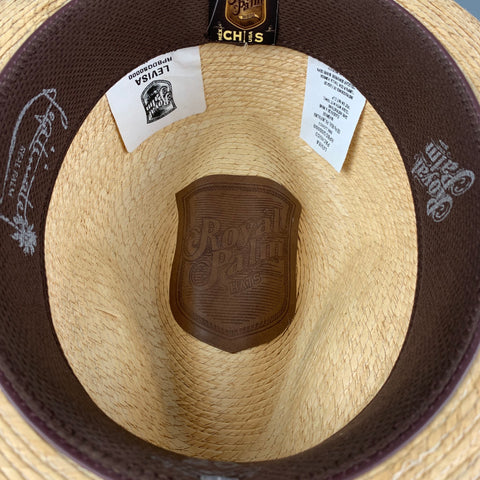 ROYAL PALM Natural Woven Fedora Hat