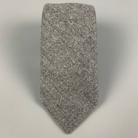 BRUNELLO CUCINELLI Grey Silk Cashmere Tie