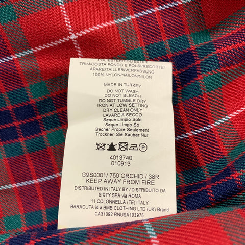 BARACUTA Talla 38 Chaqueta con cremallera de algodón burdeos