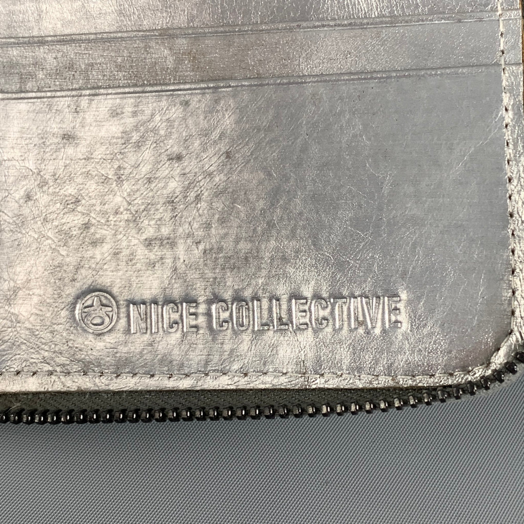NICE COLLECTIVE Silver Metallic Leather Wallet