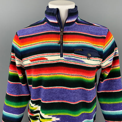 RALPH LAUREN Sportsman Respect Size S Multi-Color Serape Polyester Half Zip Pullover Sweater