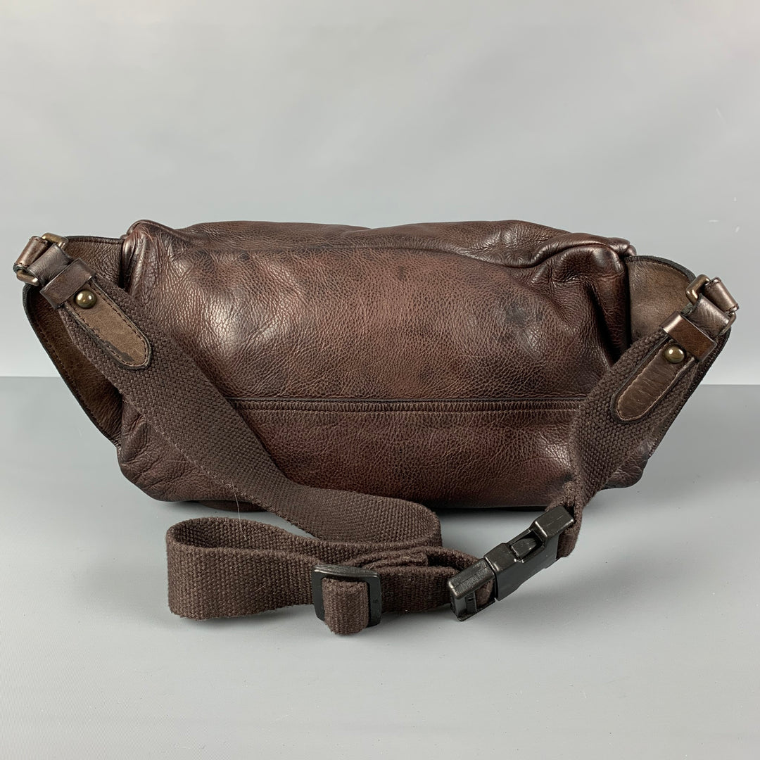 FRYE Brown Distressed Leather Cross Body Fanny Pack Handbag