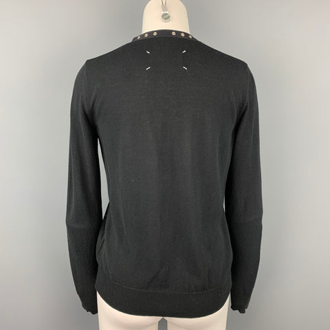 MAISON MARTIN MARGIELA Size S Black Cotton / Modal Cardigan