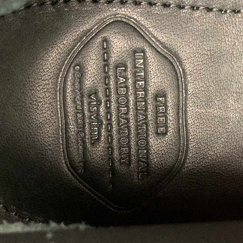 VISVIM Talla 9 Botas ISDT con cordones de cuero texturizado negro-FOLK
