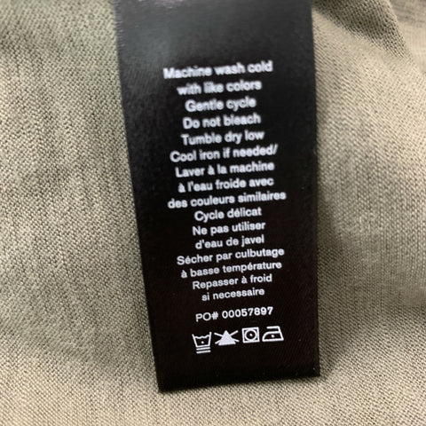 RAG &amp; BONE Camiseta color salvia de lana lisa con cuello redondo Talla L